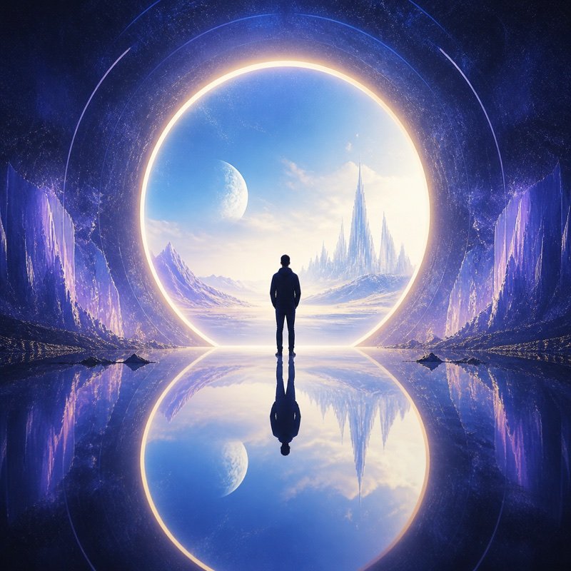 Aurelia Future Self artwork representing an intentional manifestation music listening practice