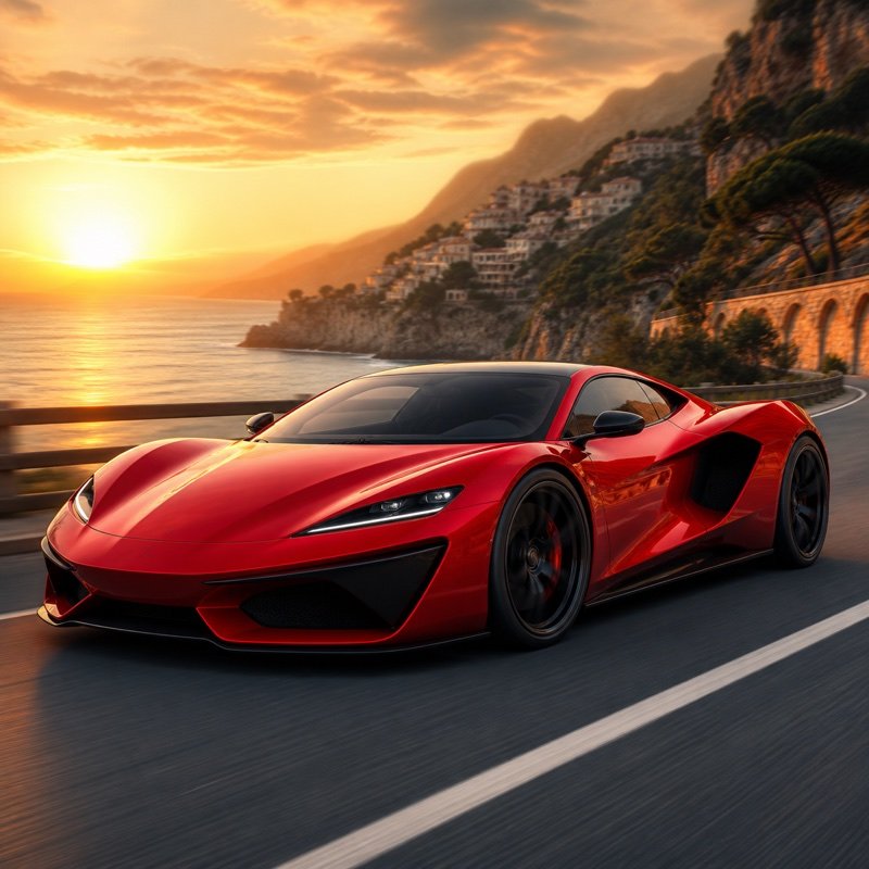 The Ferrari Is Red artwork